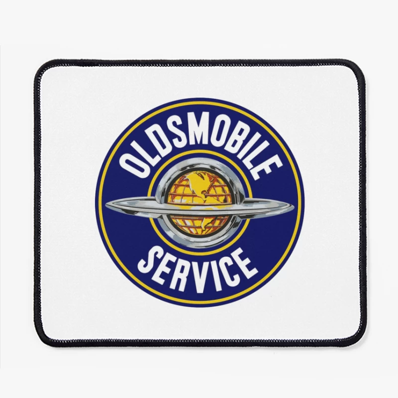 Vintage Oldsmobile Service Logo with Globe Emblem Mouse Pad