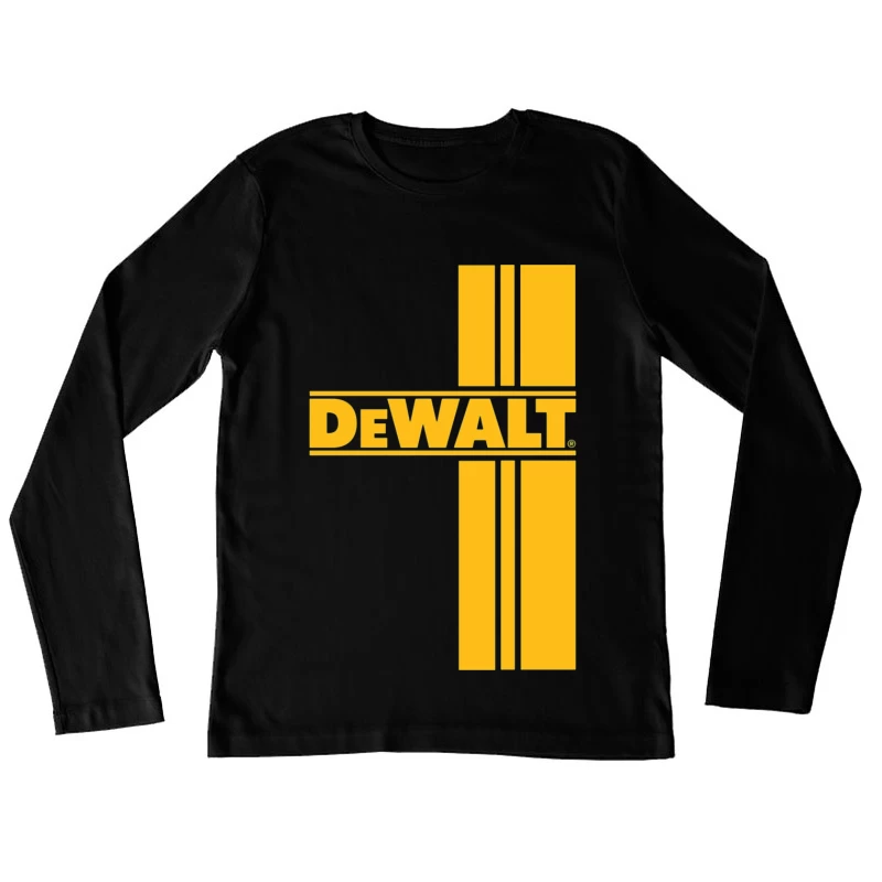 DeWalt Power Tools Brand Logo in Yellow Female Long Sleeve T-Shirt