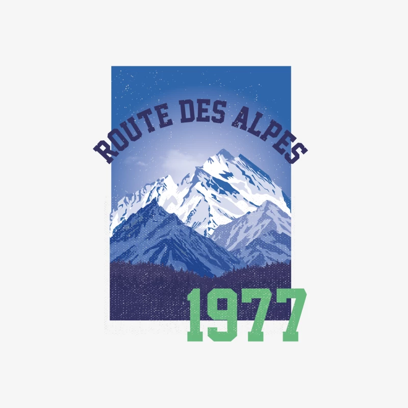Alpenroute 1977 Berglandschaft Damen Langarm T-Shirt