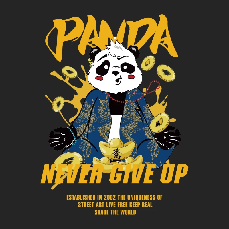 Panda Meditierend auf Reichtum Herren Pullover Sweatshirt