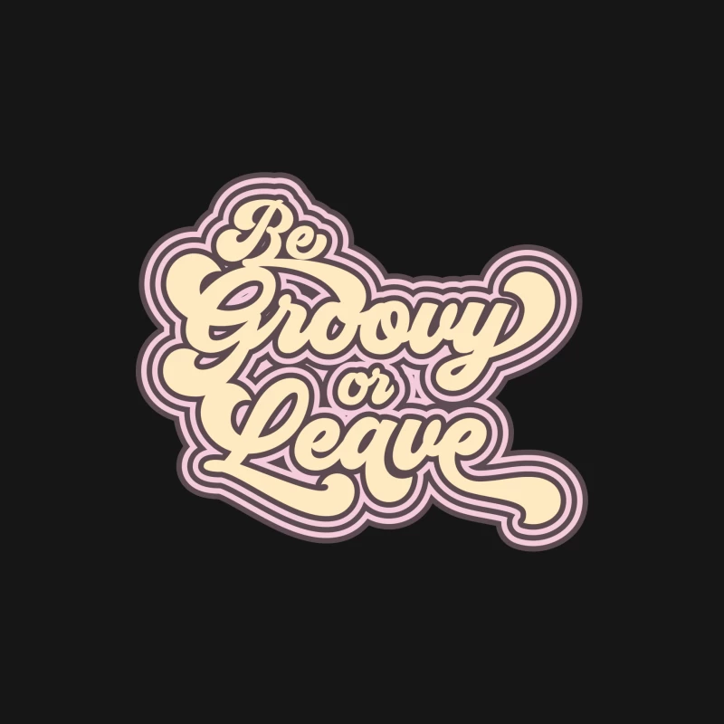 Sei groovy oder geh: Retro Design Herren Langarm T-Shirt