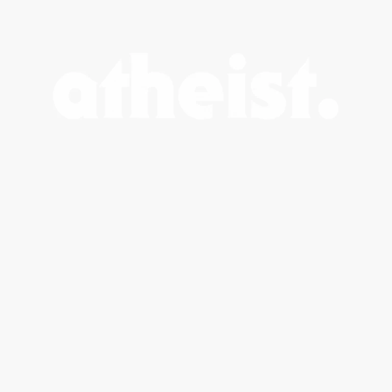 Atheist   Retro Typography Faded Design Cotton Tote Bag