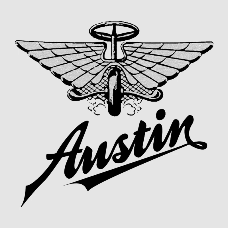 Vintage Austin Motorcycle Company Winged Logo Design Female Pullover Hoodie