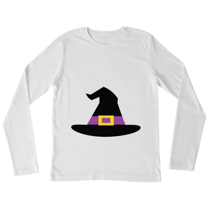 Chapeau de sorcière avec bande violette Femme Manches Longues T-Shirt
