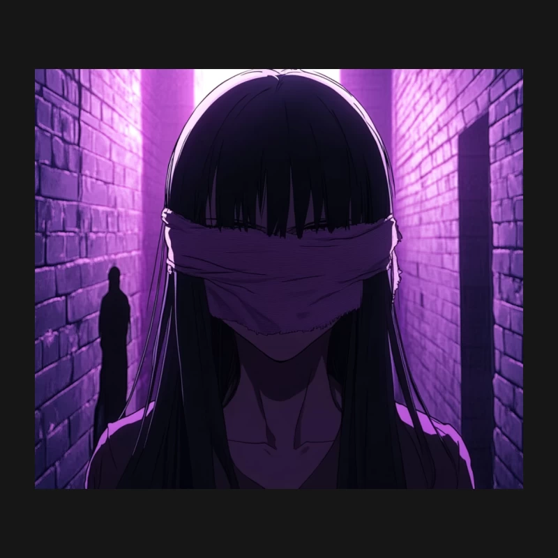 Masked Silhouette in Neon Cyberpunk Alley Mouse Pad
