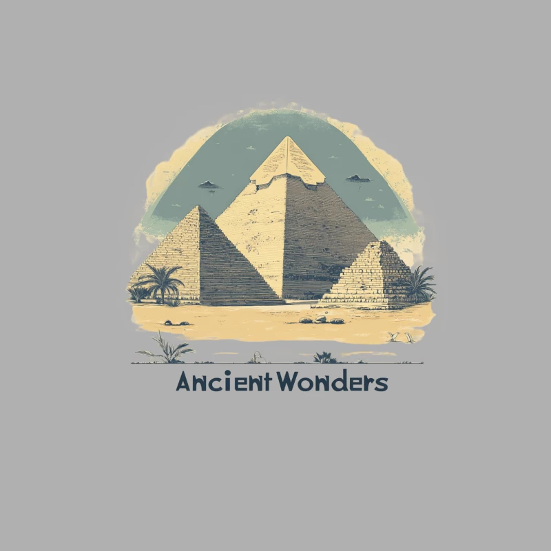 Ancient Egyptian Pyramids with UFOs: Illustrated Wonder Male Tank Top