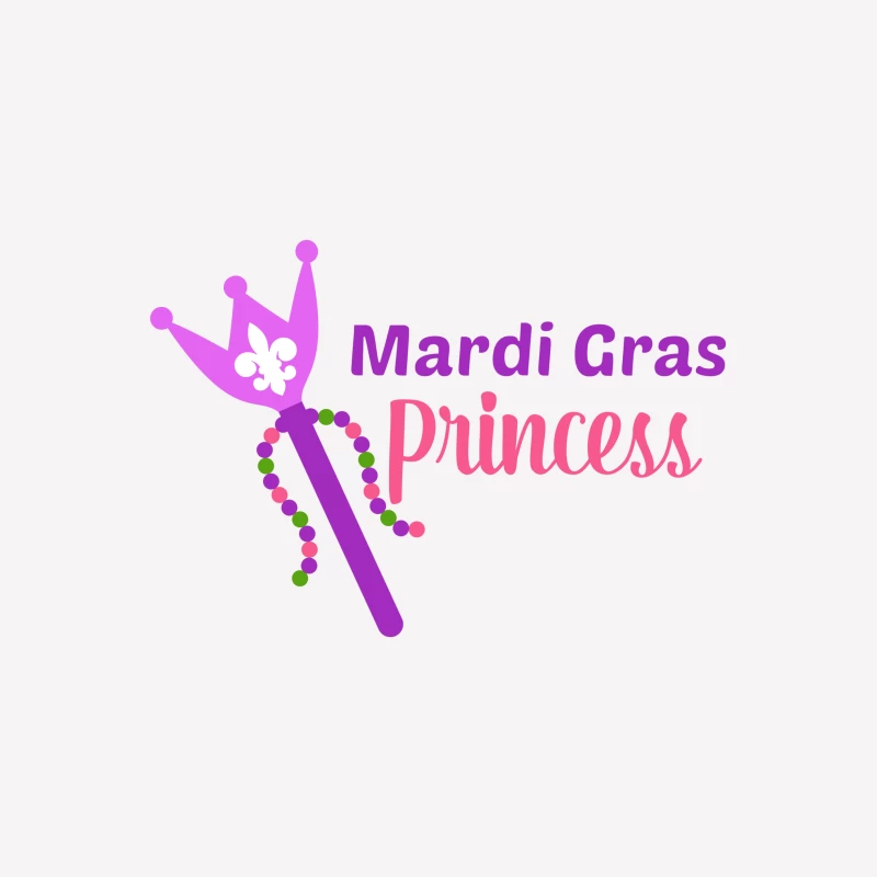 Logo de fête de Mardi Gras avec sceptre Femme T-Shirt