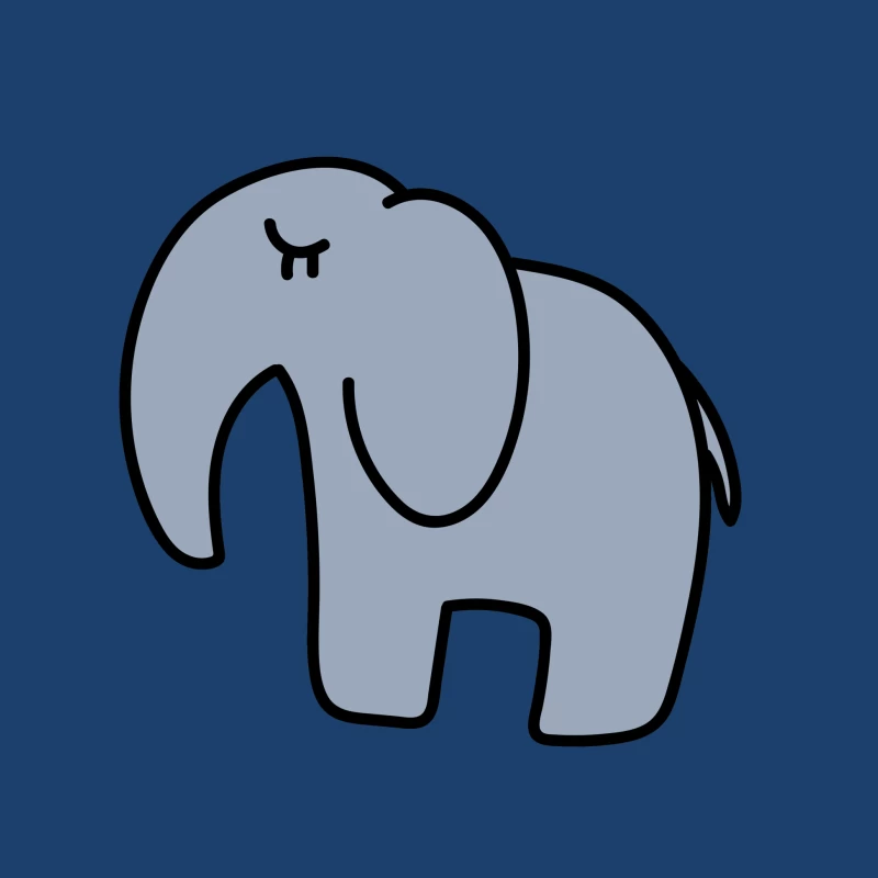 Éléphant dessiné, minimaliste, illustration simple Homme Sweat à capuche