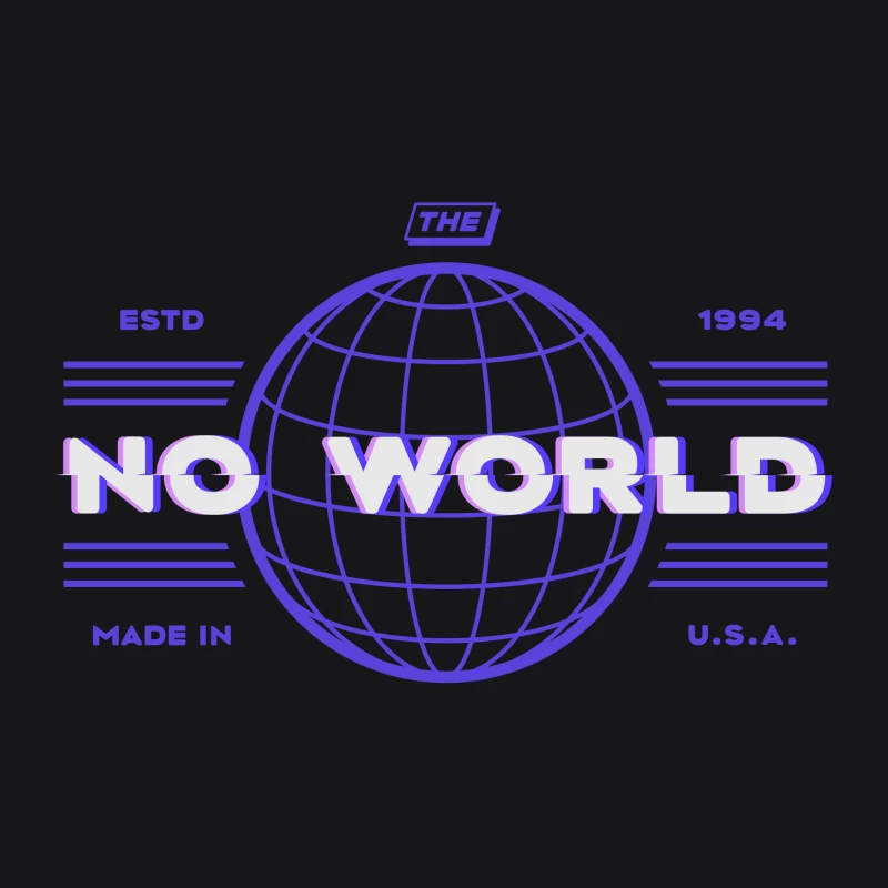 No World Globus Design Herren Pullover Hoodie