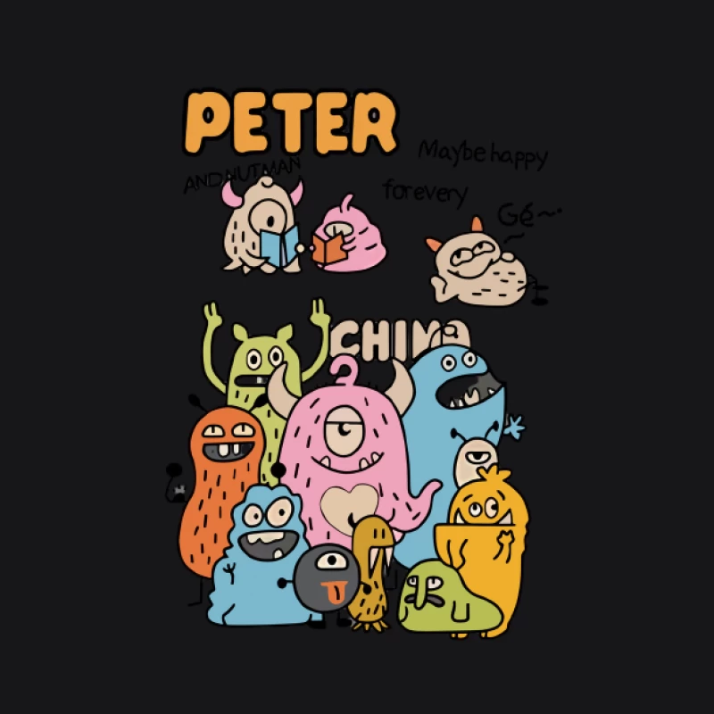 Fête des Monstres Colorés Homme Sweat à capuche
