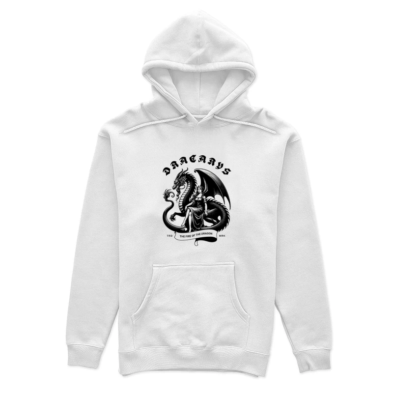 Dragon avec Guerrière - Illustration Mystique Femme Sweat à capuche
