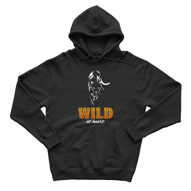 Wild at Heart – Bold Leopard Spirit Male Pullover Hoodie