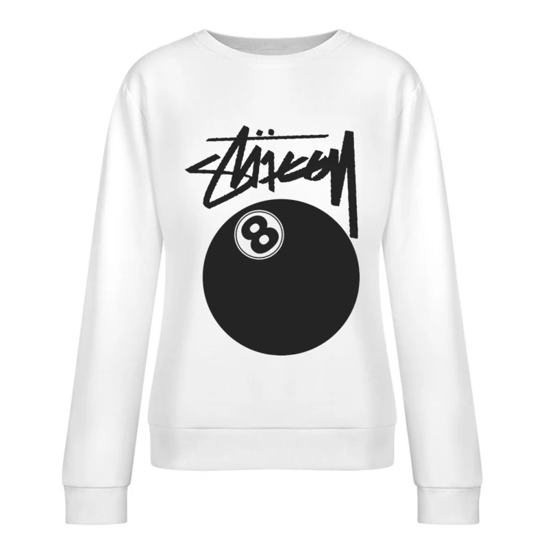 Stussy Logo mit Billardkugel Damen Pullover Sweatshirt
