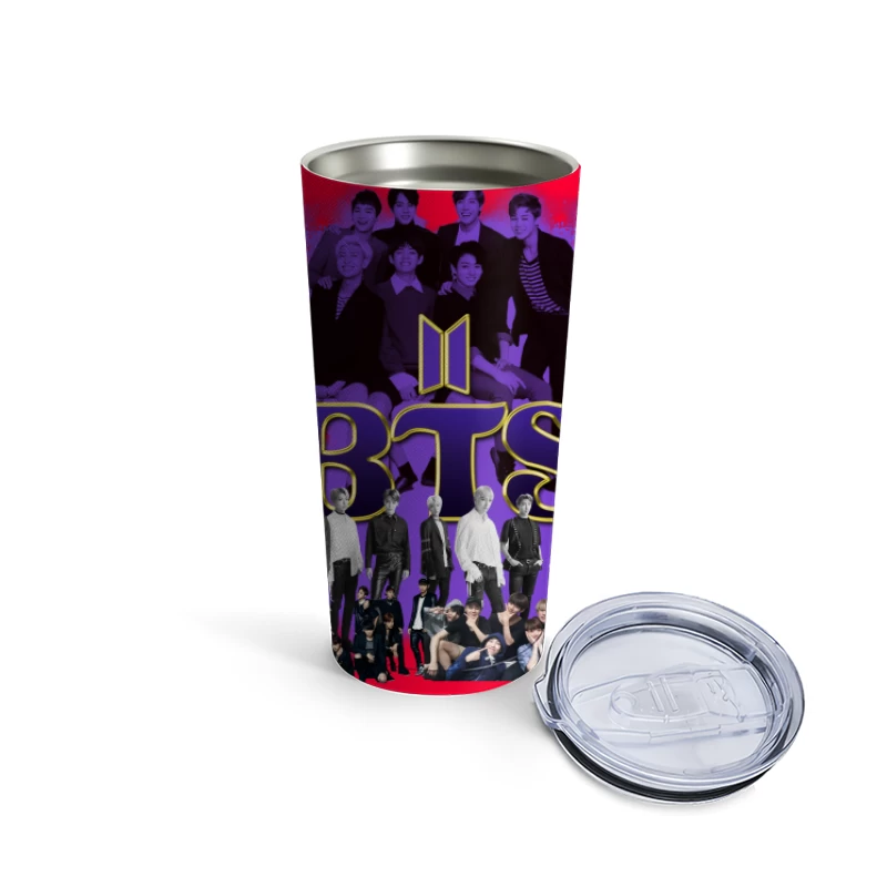 BTS - Iconic K-Pop Boy Band Compilation Travel Mug