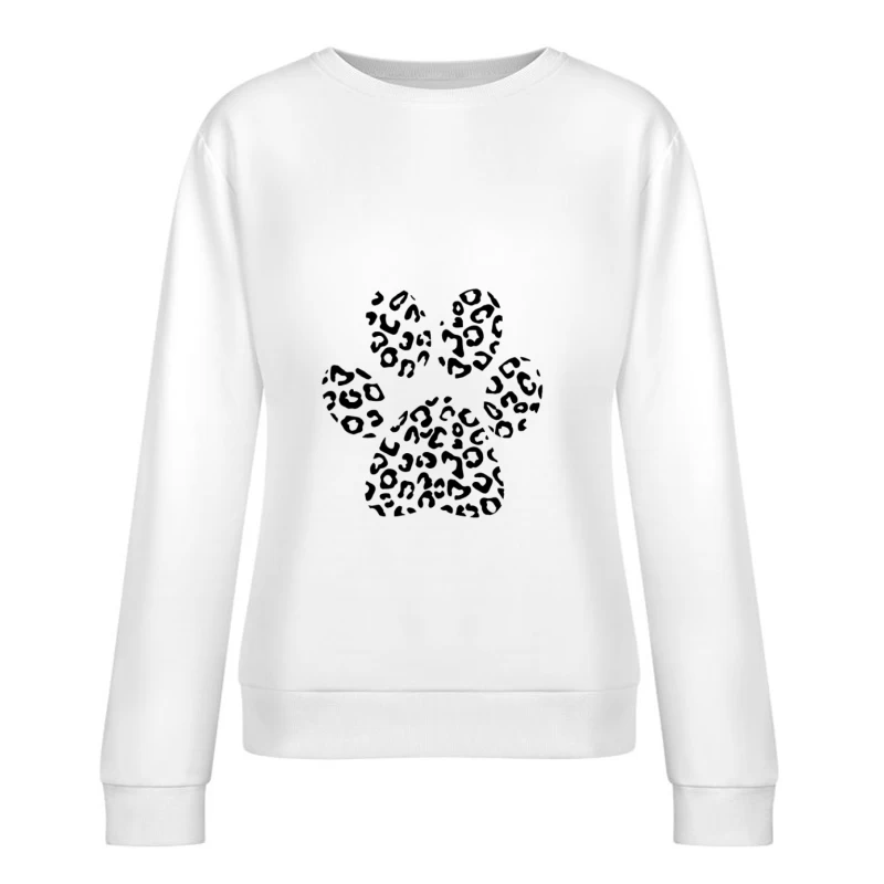 Empreinte de patte à motif léopard Femme Sweat-shirt à enfiler