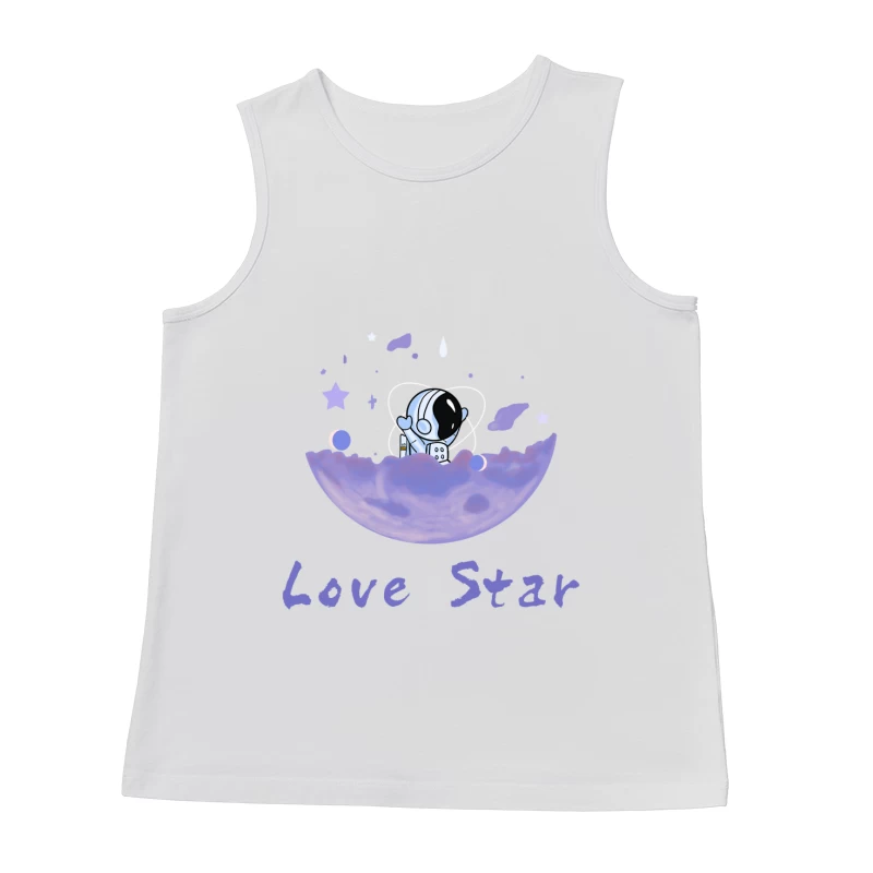 Astronaut im lila Mond Herren Tanktops