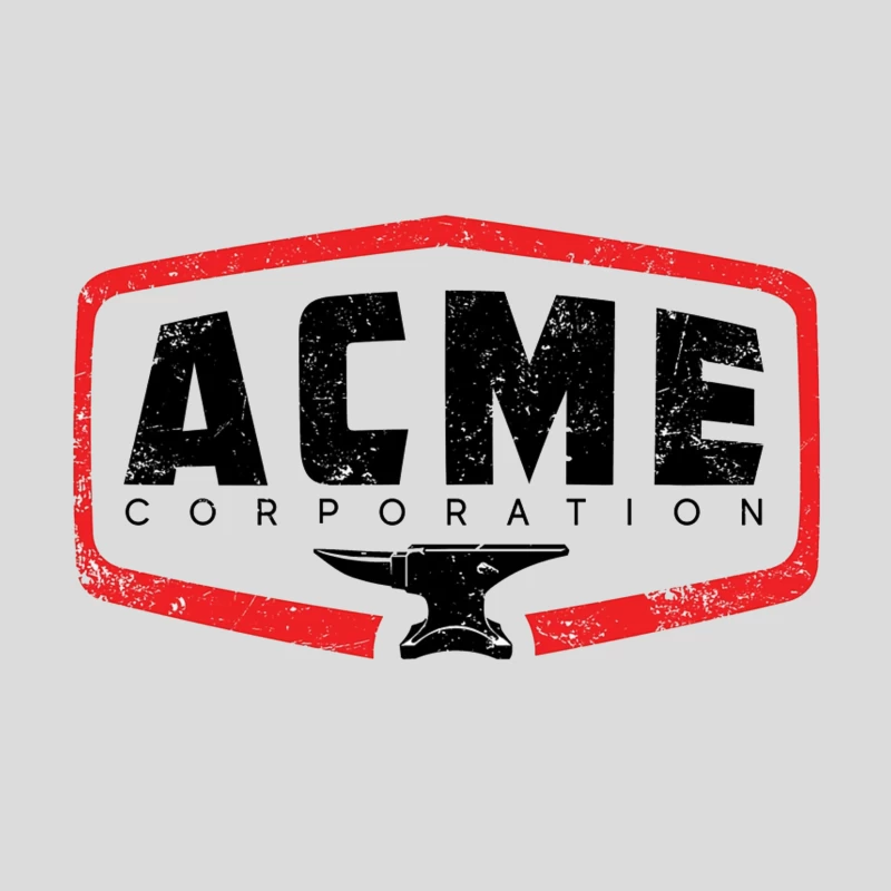 Vintage Acme Corporation Logo with Anvil Baseball Cap