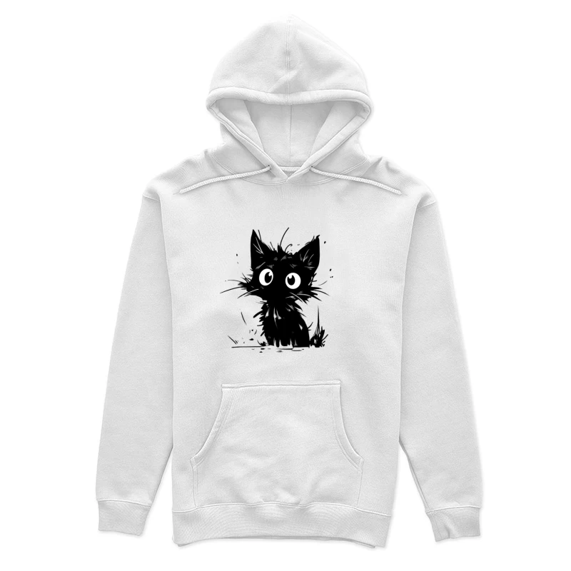 Illustration de chat noir ludique Femme Sweat à capuche