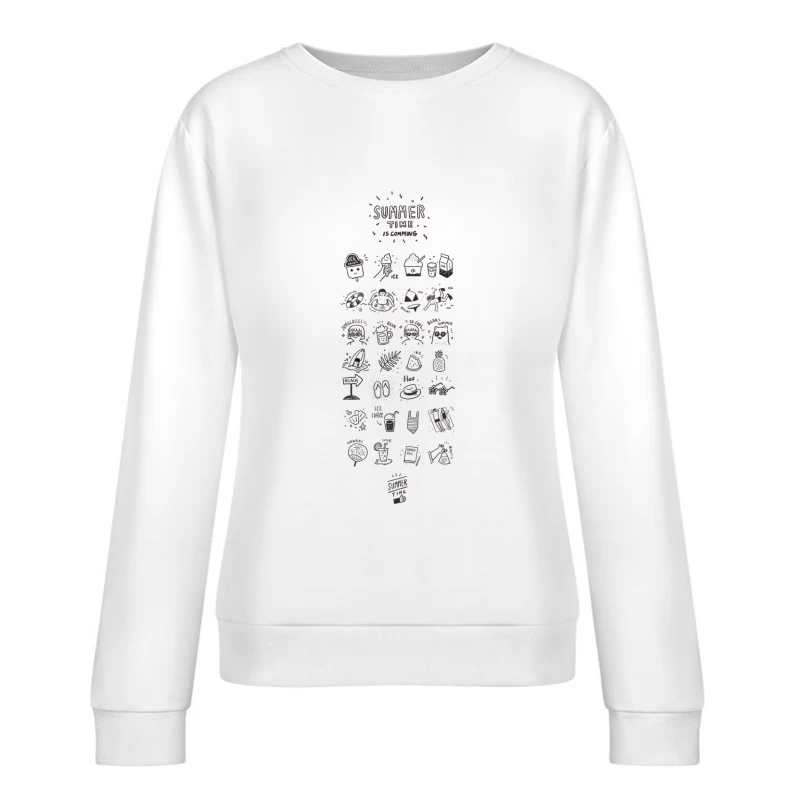 Sommerzeit Eiskrem Sammlung Damen Pullover Sweatshirt