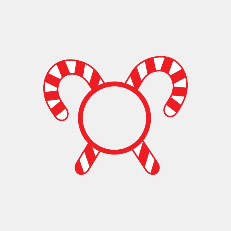 Canne de Noël avec cercles rouges Homme Débardeur
