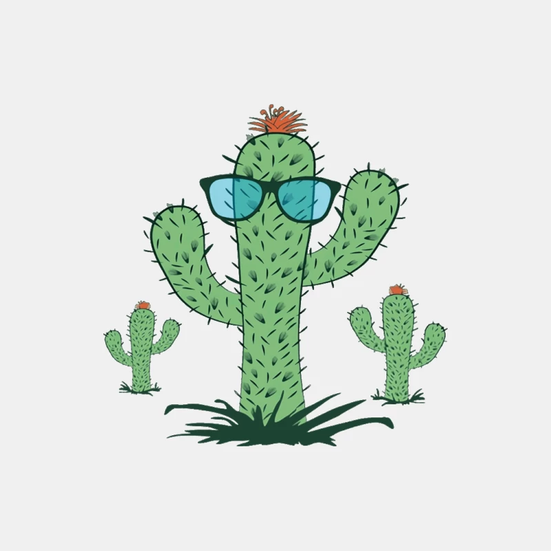 Kaktus mit Sonnenbrille Herren Tanktops
