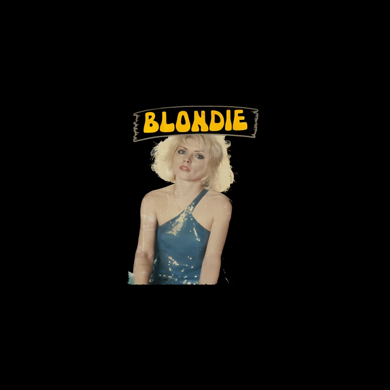 Vintage Blondie Band Promotional Portrait in Blue Dress iPhone Case