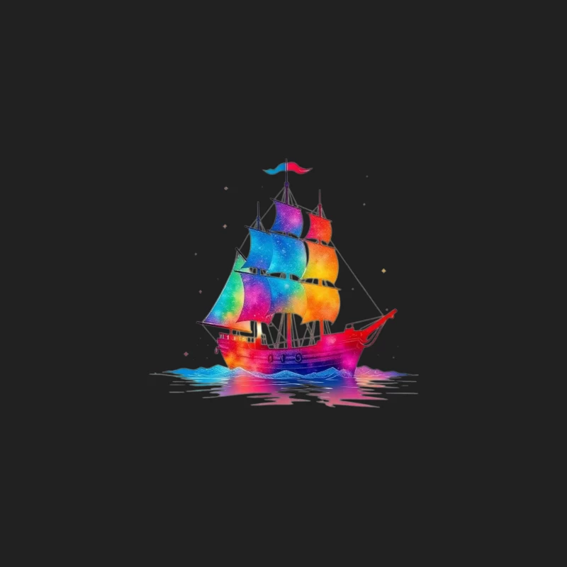 Colorful Sailing Ship Bucket Hat
