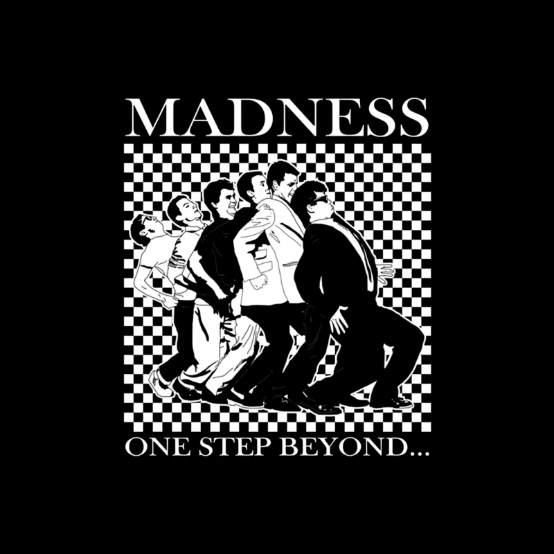 Madness "One Step Beyond" Album Art with Dancing Figures Throw Pillow