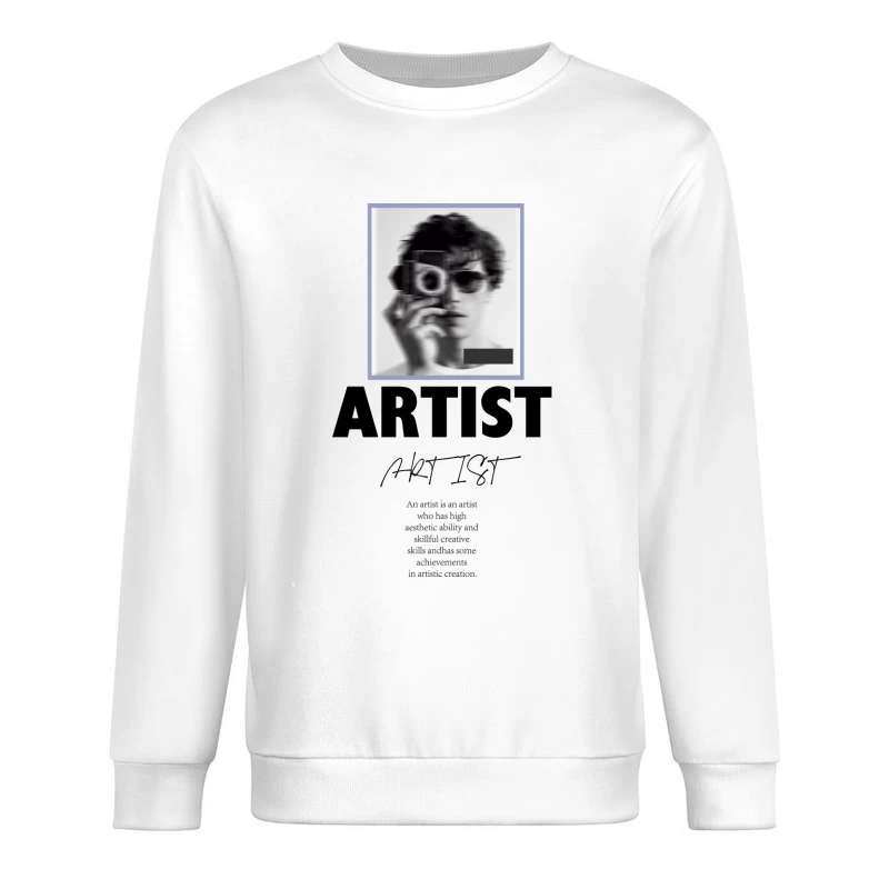 Person mit Kamera und Sonnenbrille Herren Pullover Sweatshirt