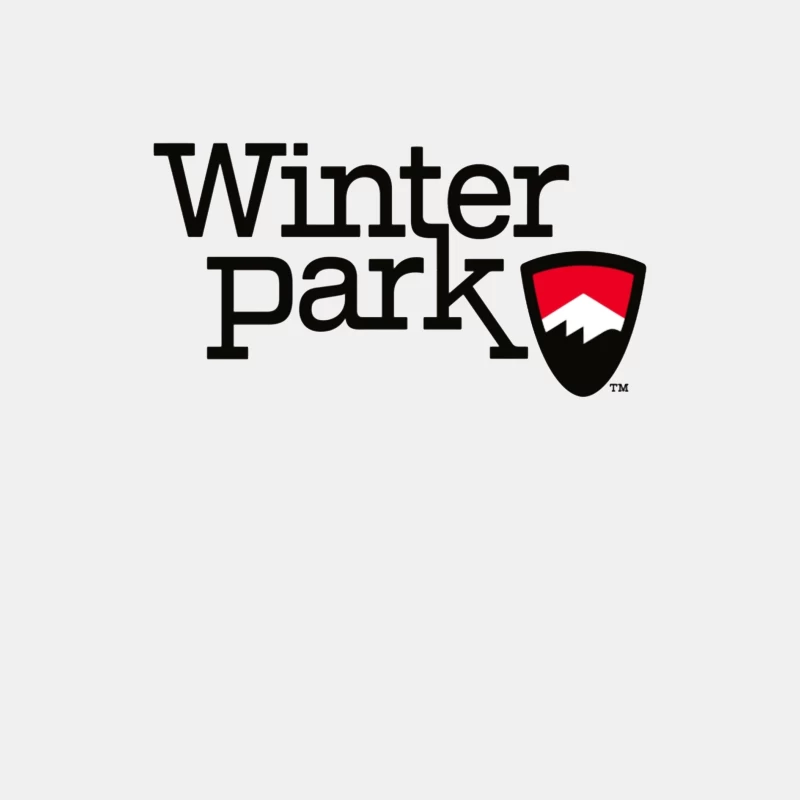 Winter Park Resort Logo with Mountain Shield Design Male Tank Top