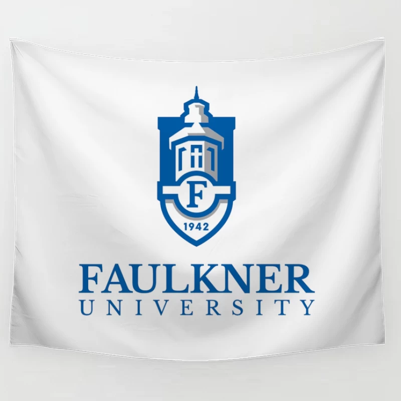 Faulkner University Logo - Educational Shield with Church Spire Design from 1942 Tapestry