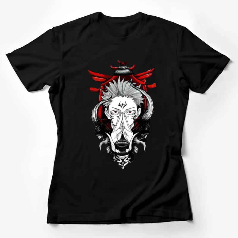 Dämonisches Samurai-Porträt Damen T-Shirt