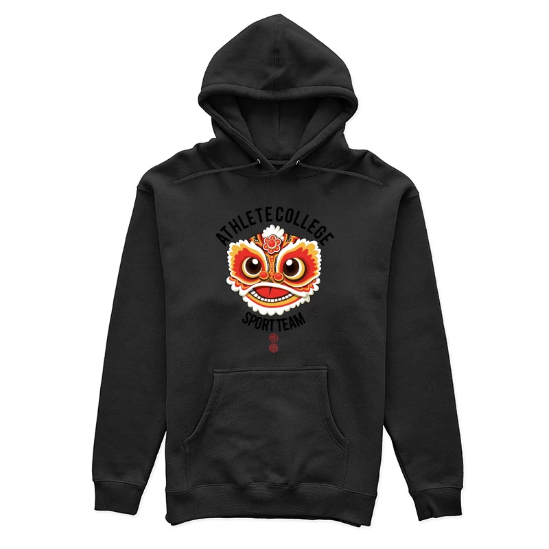 Chinesischer Löwenkopf Illustration Damen Pullover Hoodie