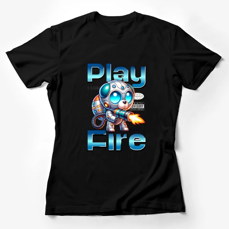Chien robot avec lance-flammes Femme T-Shirt