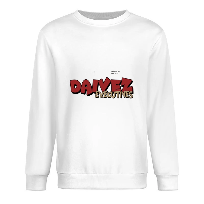 Daivez Executives Logo in Rot und Beige Herren Pullover Sweatshirt
