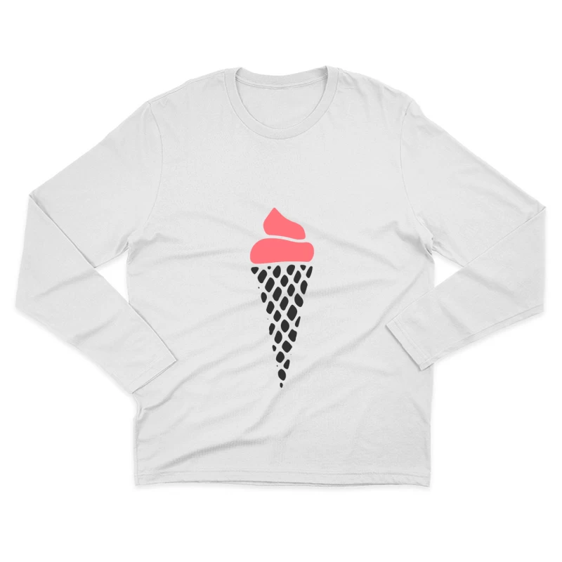 Glace en cône stylisé Homme Manches Longues T-Shirt