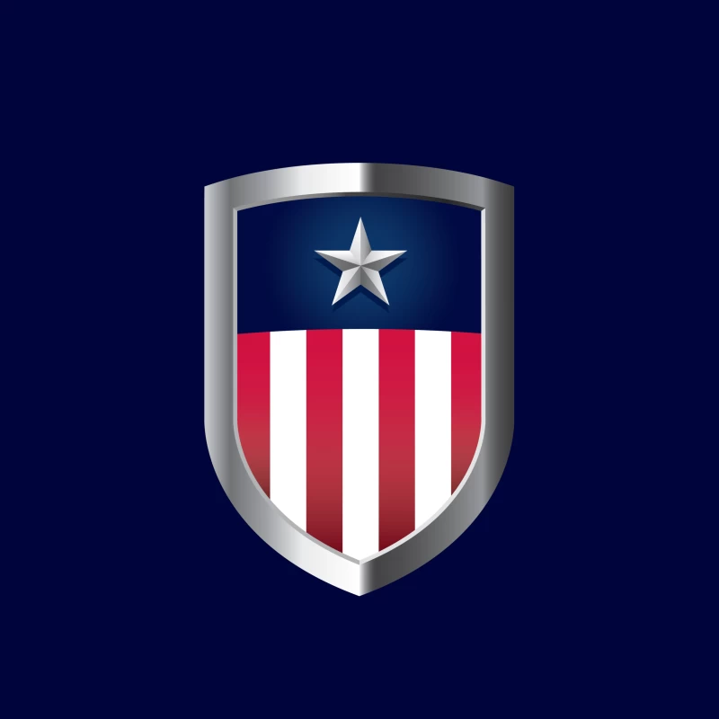 Star and Stripes Shield Tapestry