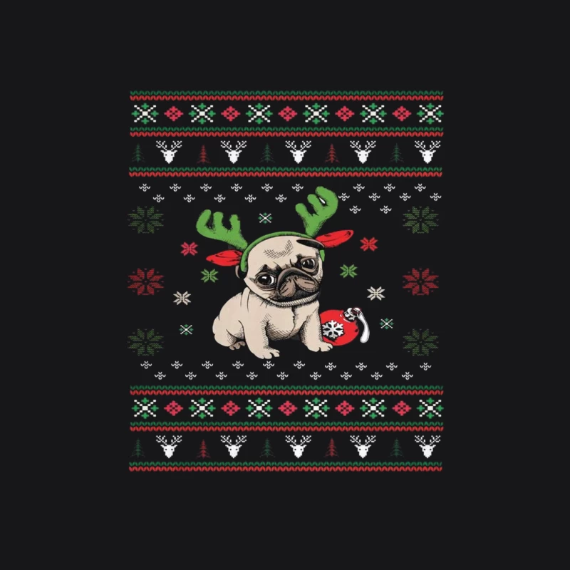 Chien de Noël avec bois de renne Homme Sweat à capuche