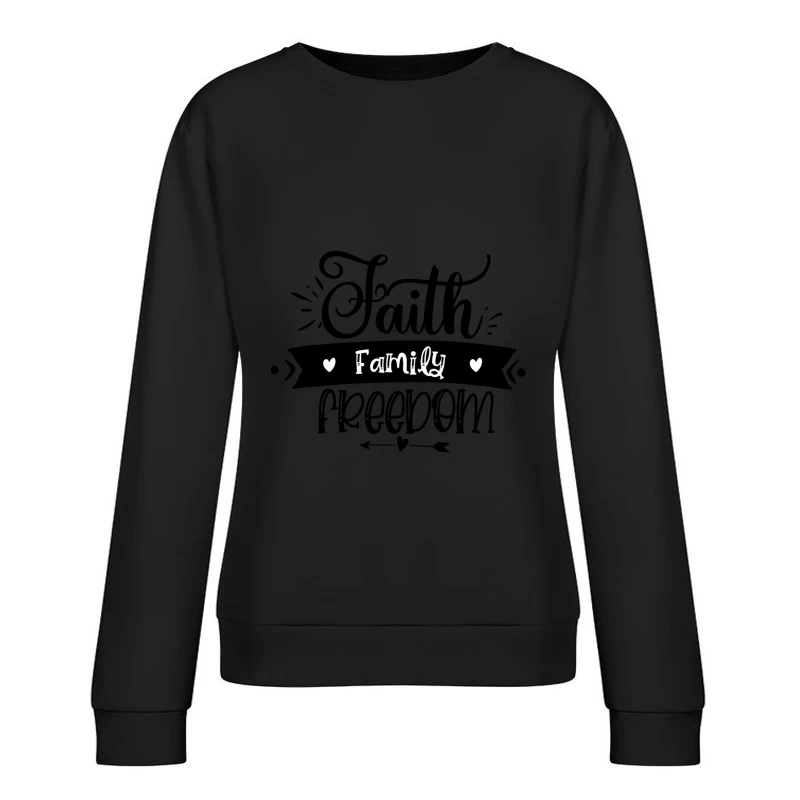 Texte artistique sur la famille Femme Sweat-shirt à enfiler