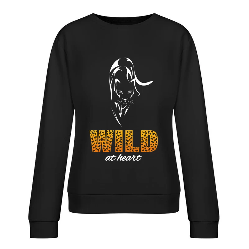 Wild at Heart – Bold Leopard Spirit Female Pullover Sweatshirt