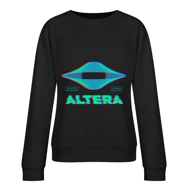 Altera Logo mit neonfarbenem Design Damen Pullover Sweatshirt