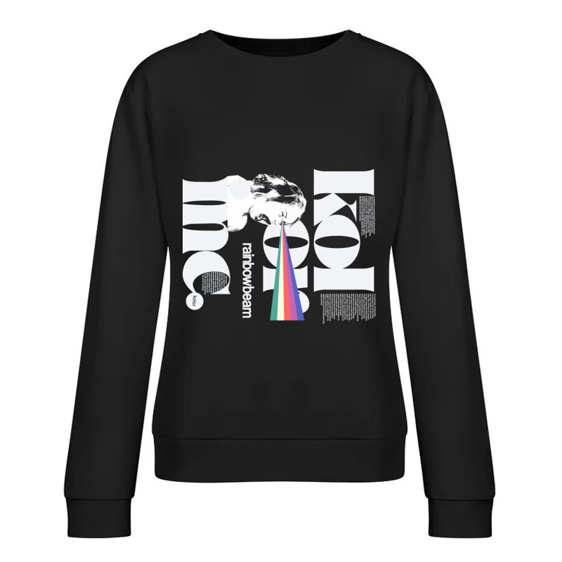 Regenbogenstrahl-Kunstdesign Damen Pullover Sweatshirt