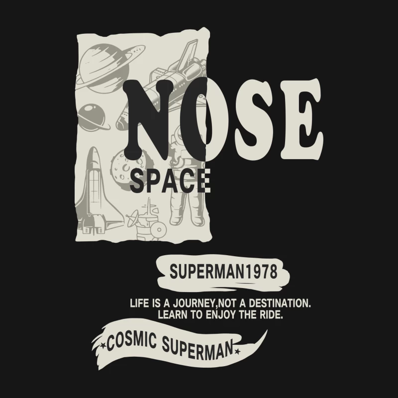 Kosmisches Raumfahrt-Abenteuer Herren Langarm T-Shirt
