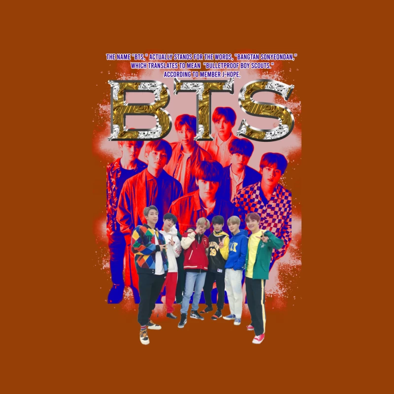 BTS Group Members and Name Meaning Mouse Pad