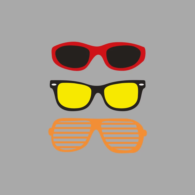 Trois Paires de Lunettes Colorées Femme Sweat à capuche