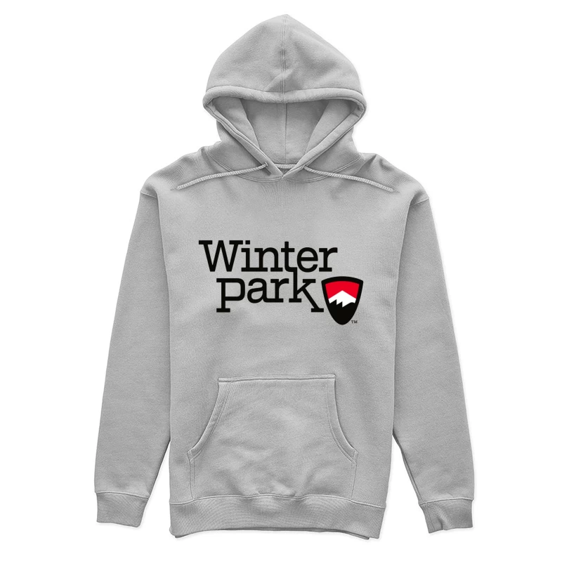 Winter Park Resort Logo with Mountain Shield Design Female Pullover Hoodie