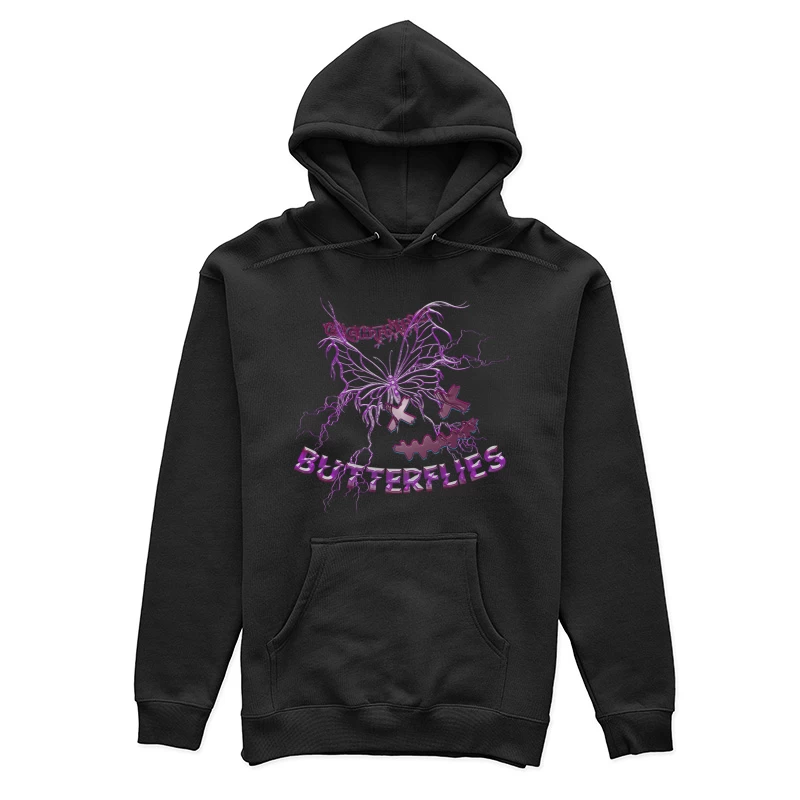 Elektrisches Schmetterlingsdesign Damen Pullover Hoodie