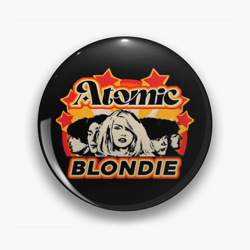 Atomic by Blondie - Retro Band Logo Design Pin