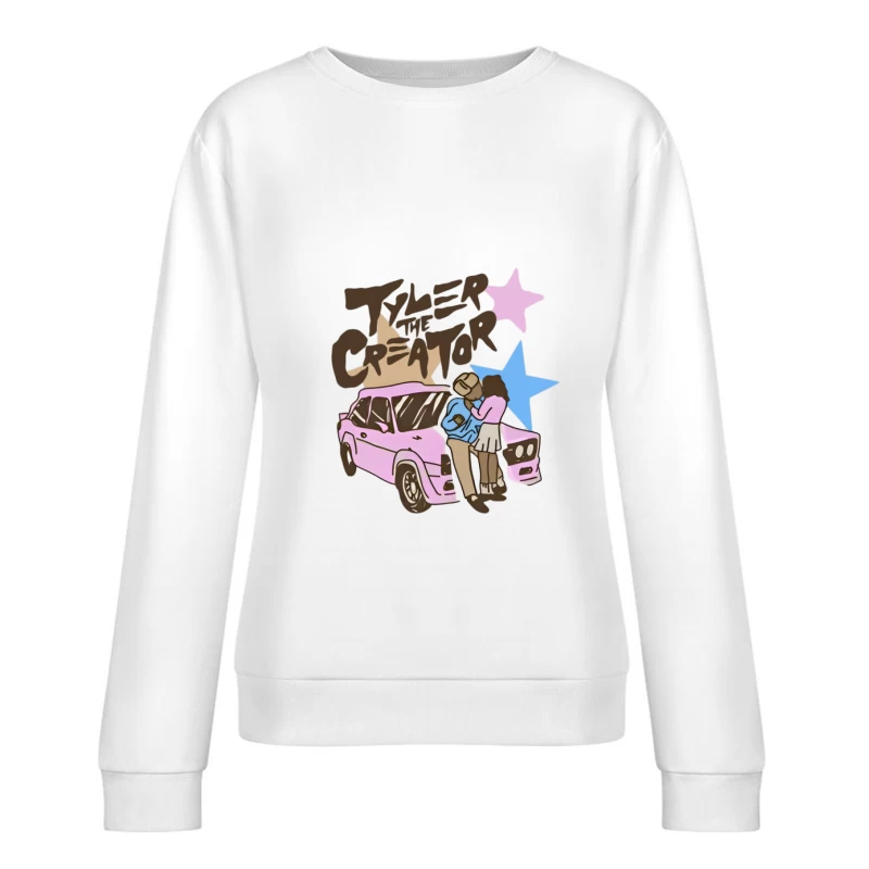 Auto-Romantik mit Retro-Stil Damen Pullover Sweatshirt