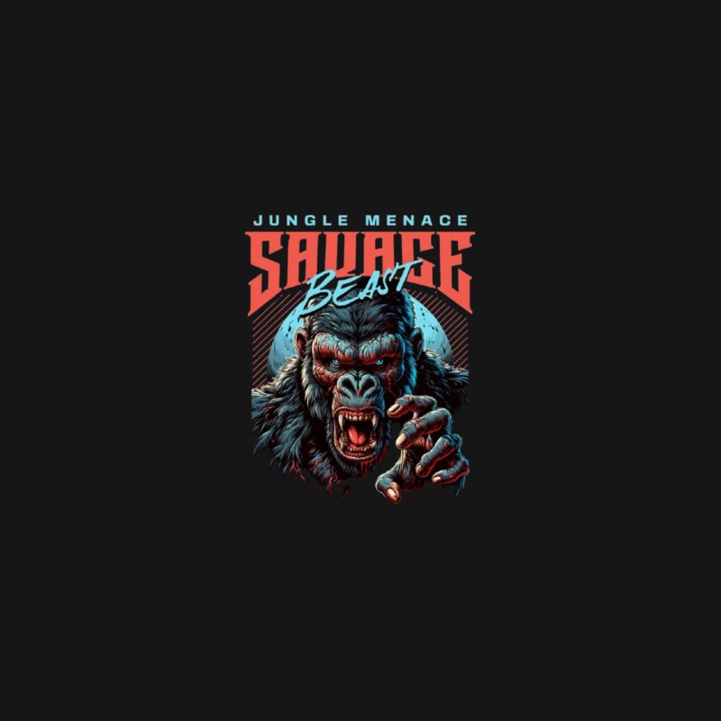 Savage Jungle Gorilla Monster Retro Art Design Desk Mat